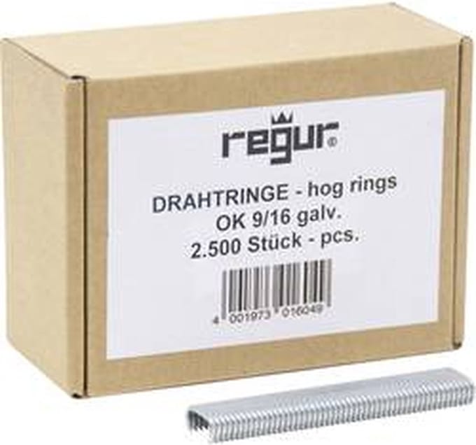 Regur 60724 Draadringen 2500 stuk(s) Afm. (l x b) 16 mm x 8 mm