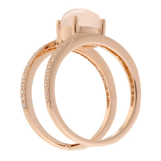 Orphelia Dames 925 Sterling Zilveren Ring - Roze ZR-7122/RG
