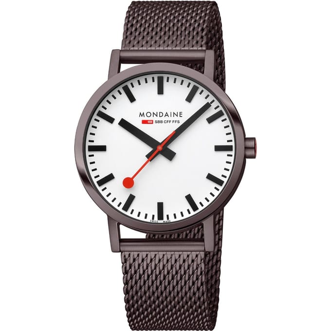 Mondaine Classic M660.30360.1BSBZ - Horloge - Mesh - Bruin - 40mm