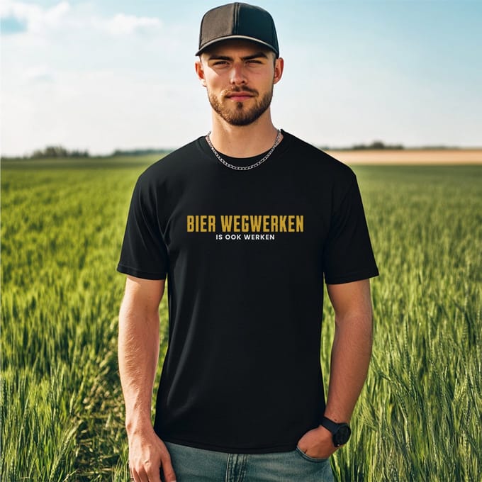 AGRIFANS® Bier wegwerken - Heren T-shirt - M
