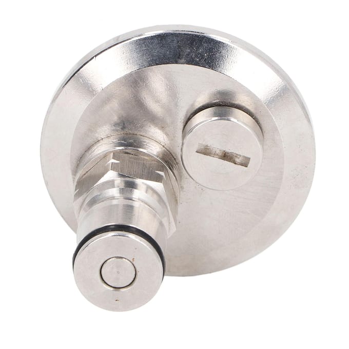1.5in Tri Clamp naar Ball Lock Post Adapter met Drukafvoerventiel Snelle Installatie Ball Lock Post white