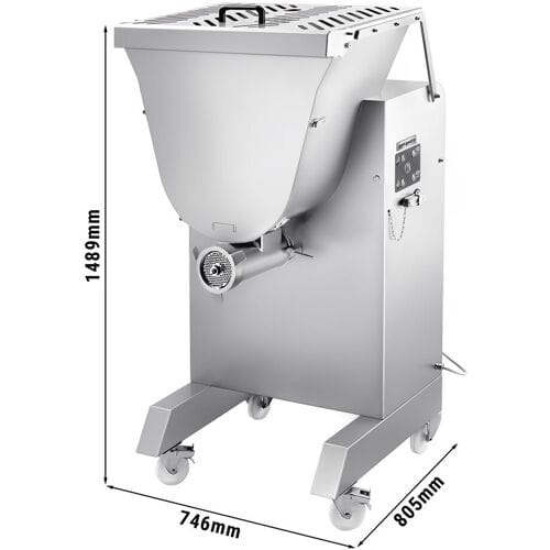 GGM Gastro Elektrischer Fleischwolf - Größe 42 - mit Fleischmischer - 1000-1200kg/h - 5,1 kW