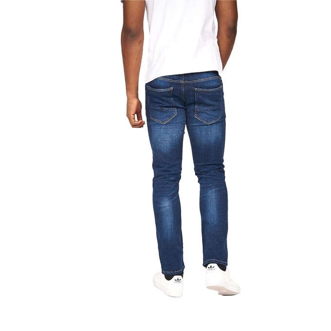 Crosshatch Heren Cadman Rechte Jeans (Stone Wash)