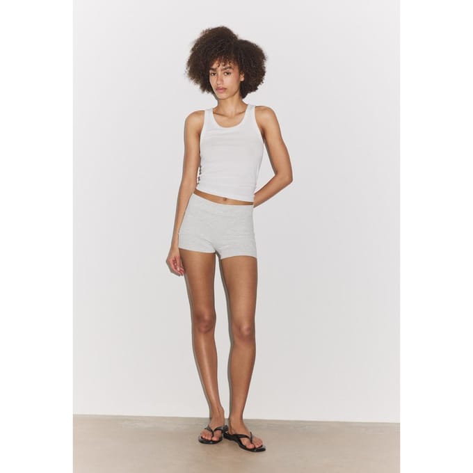 Stradivarius Minishort  Donkergrijs L