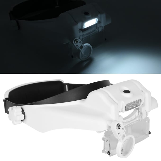 LED Helm Vergrootglas Tattoo Schoonheid Verstelbare Hoofdband Vergrootglas Hoofdloep