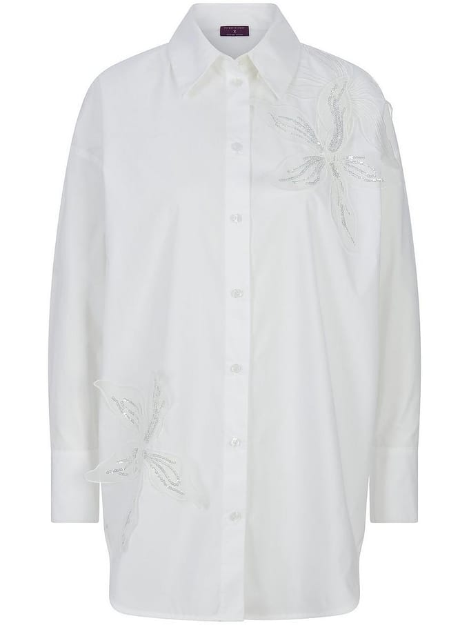 Lange blouse Van TALBOT RUNHOF X PETER HAHN wit