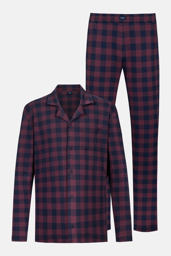 Herenpyjama Serie Lumber Grid Yacht Blue