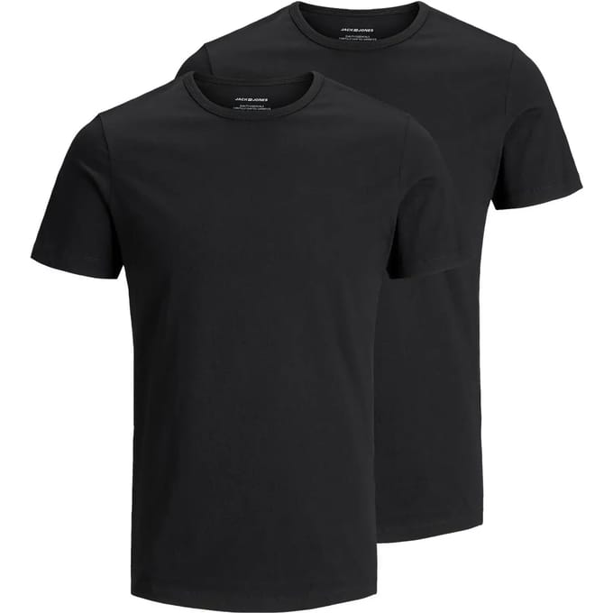 T-shirt Jack &amp; Jones 12133913 2 PACK CREW NECK TEE-BLACK
