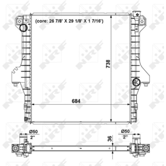 Radiator, motorkoeling NRF 56025