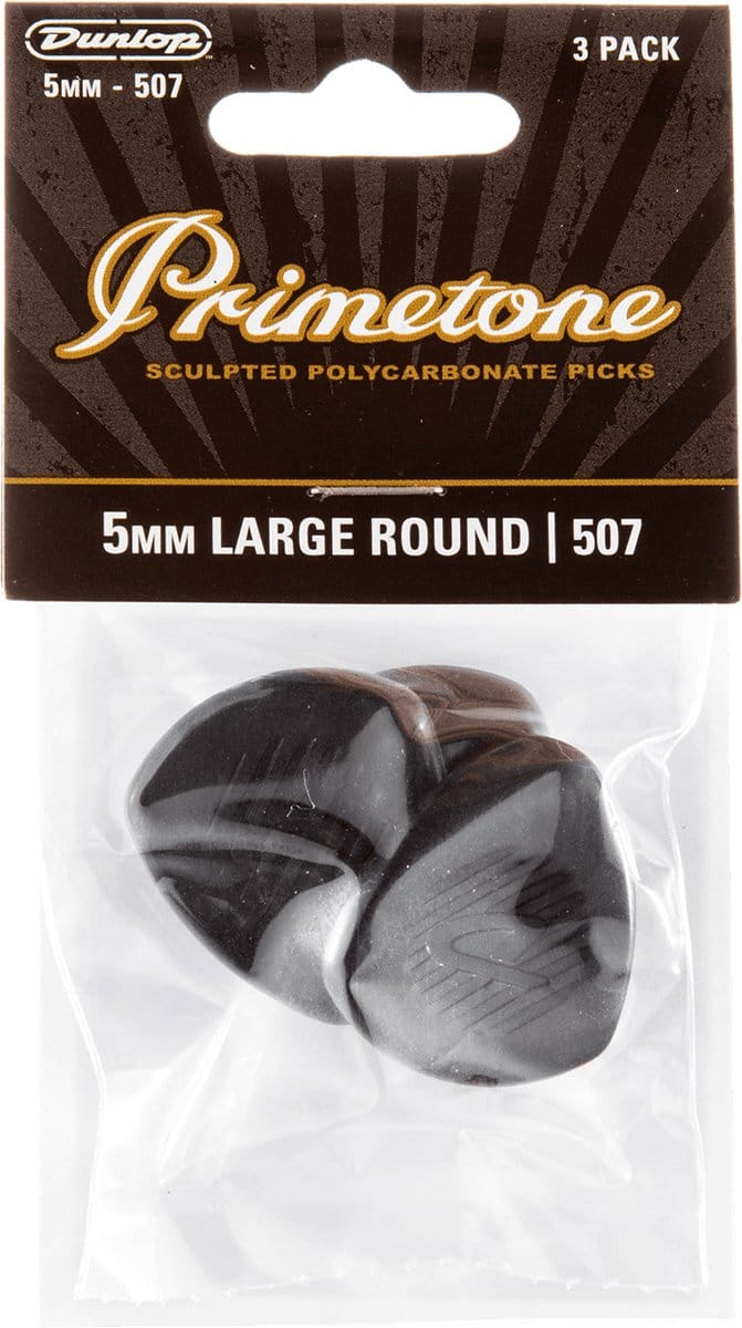 Jim Dunlop Primetone - Plectrums - Classic 507 Large Rond - Player's Pack 3 Stuks
