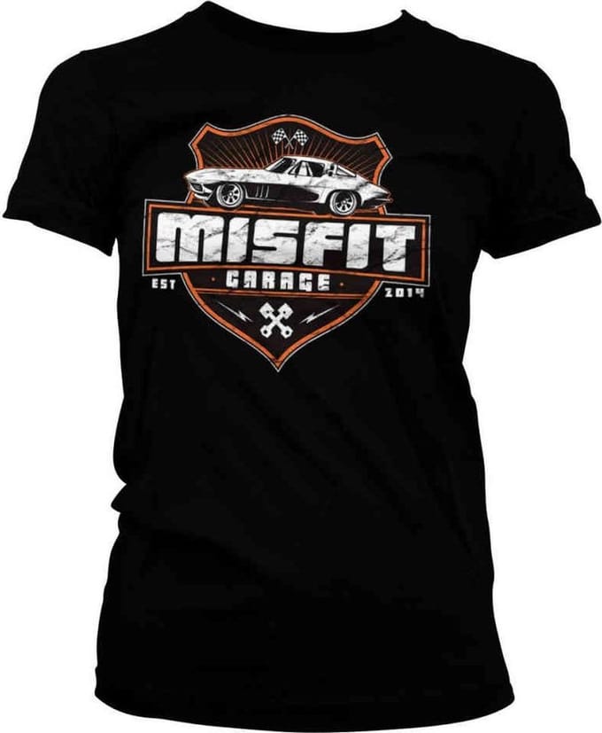 Misfit Garage Dames Tshirt -2XL- Vette Zwart