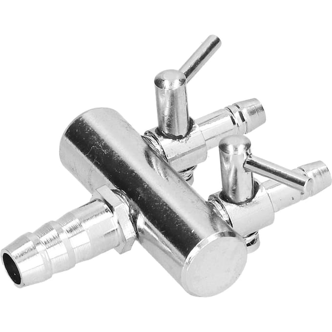 Verdelerventiel Aquarium Aquarium Zuurstofpijp Kooldioxide Afstelknop RVS white