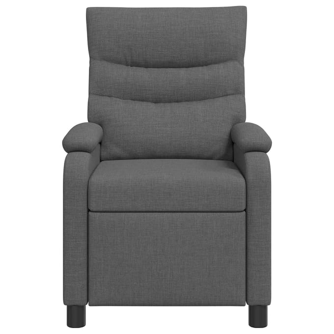 vidaXL - Recliner - Donkergrijs - Stof