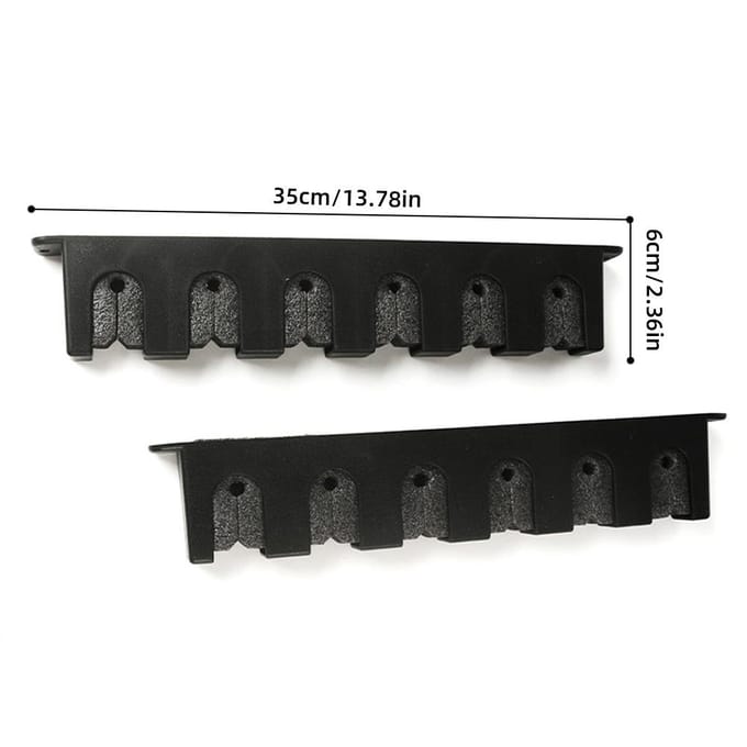 1 Paar Horizontaal Visserijhengelrek Wandmontage Visserijhengelhouder voor Garage en Boot blauw