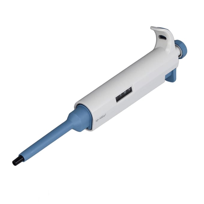 Eenkanaalspipet 10?100ul Instelbare Micropipet met Variabel Volume en Tip met Grote Capaciteit white