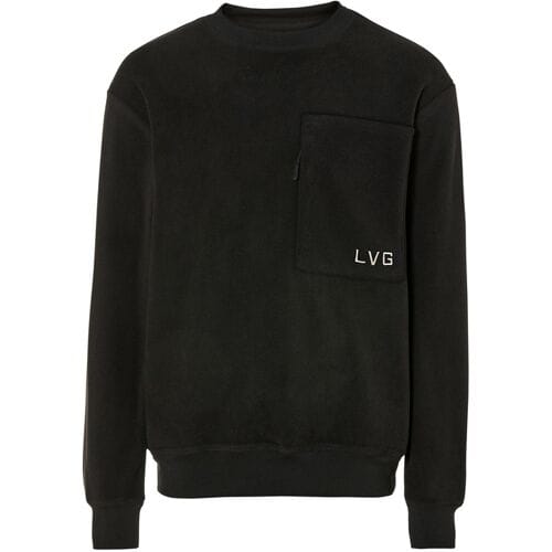 LIVERGY Heren fleece sweater (Zwart, M (48/50))