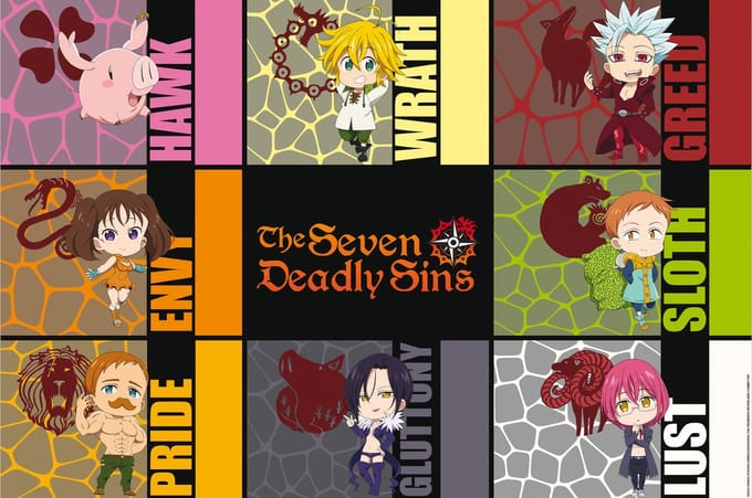 Poster The Seven Deadly Sins - S3 Chibi Sins 91,5x61cm