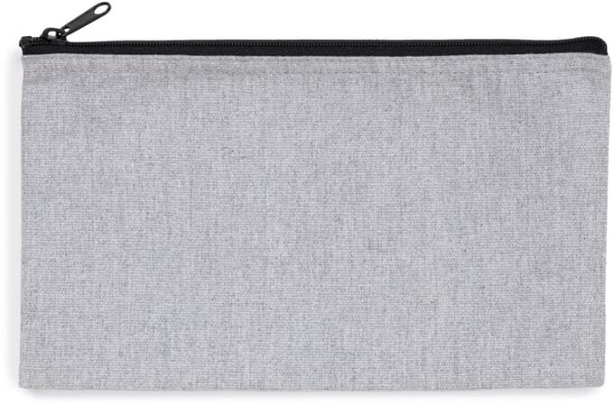 Kimood Gerecycled ritstasje KI5701 - Pebble Grey / Black Night - L