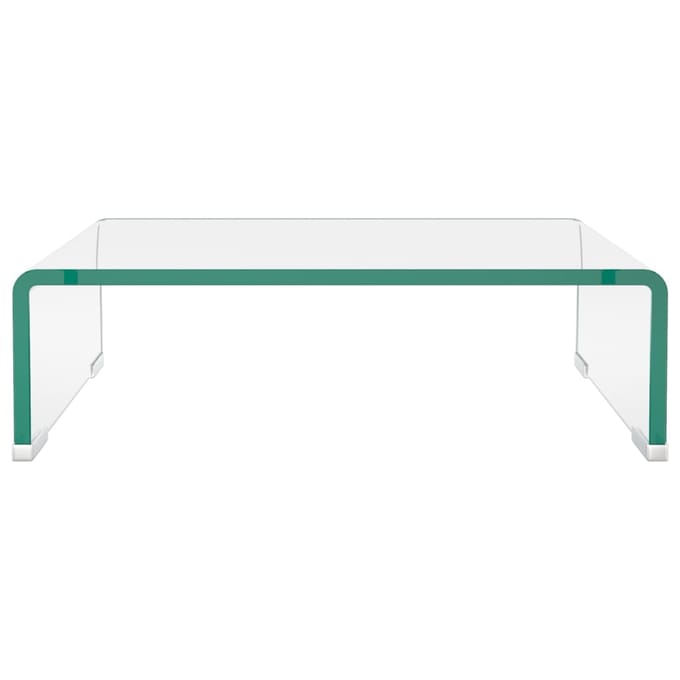 vidaXL - Tv-meubel/monitorverhoger - transparant - 40x25x11 - cm - glas