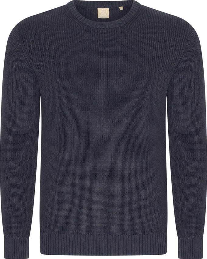 Mario Russo Rib Sweater - Trui Heren - Sweater Heren - Pullover heren - Navy - M