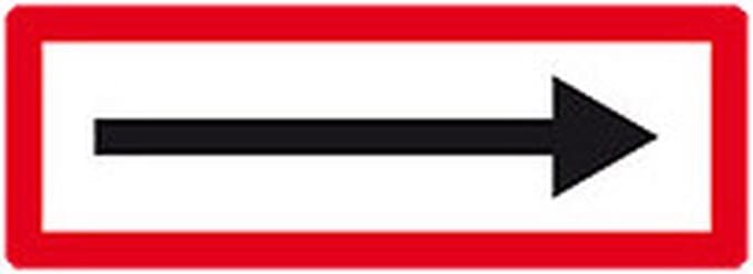 Brandweerpictogram pijl reflecterend, bord