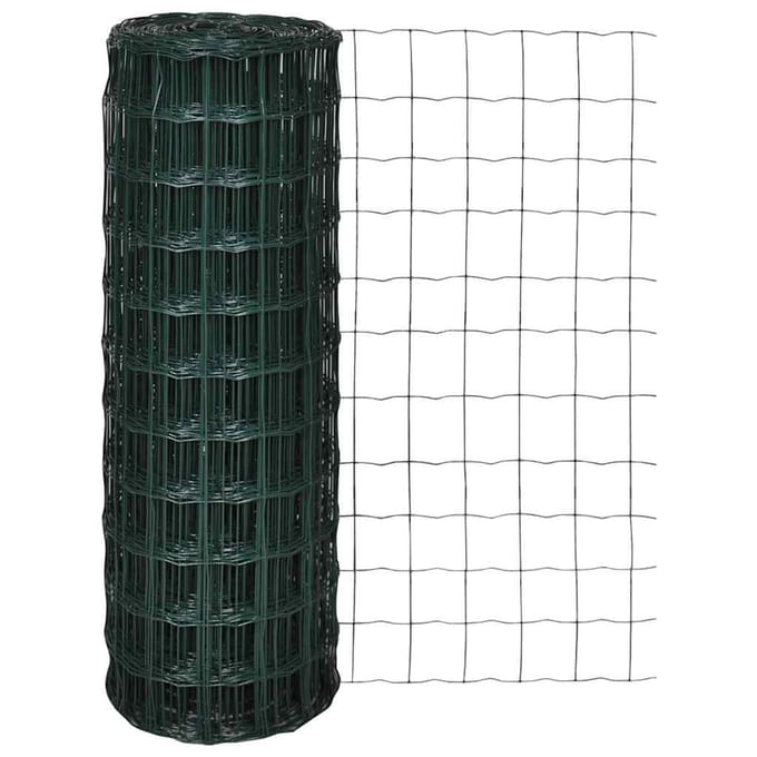 vidaXL - Euro - hek - 25x0,8 - m - staal - groen