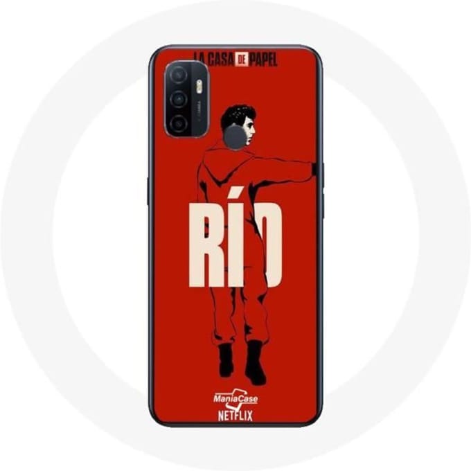 Oppo A53 hoesje La casa de papel Rio tekening