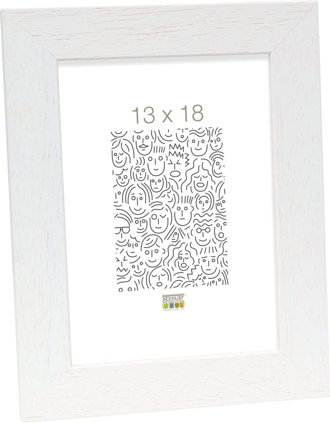 Deknudt Frames fotolijst S226K1 - wit hout - breed - 13x18 cm