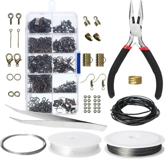 BukkitBow - Sieraden Maken Starterspakket - Oorbellen Maken Set voor Volwassenen - Sieraden Gereedschapsset - Zilver