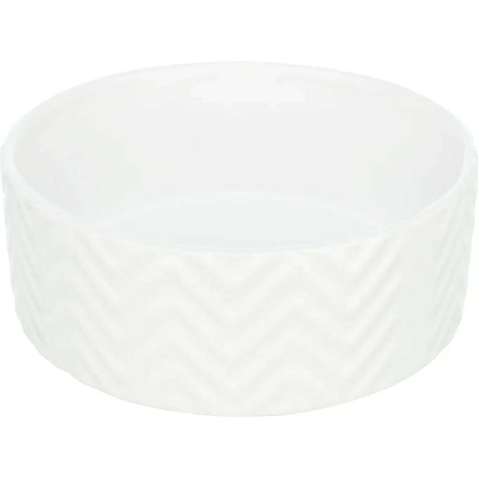 Trixie Voer/Waterbak. Keramiek Wit - Kattenvoerbak - Ø20 cm