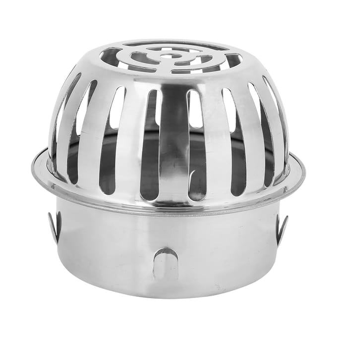 Siphon de sol rond en acier inoxydable pour une utilisation domestique, salle de bain, extérieure, cour, balcon(110mm/4in) gray