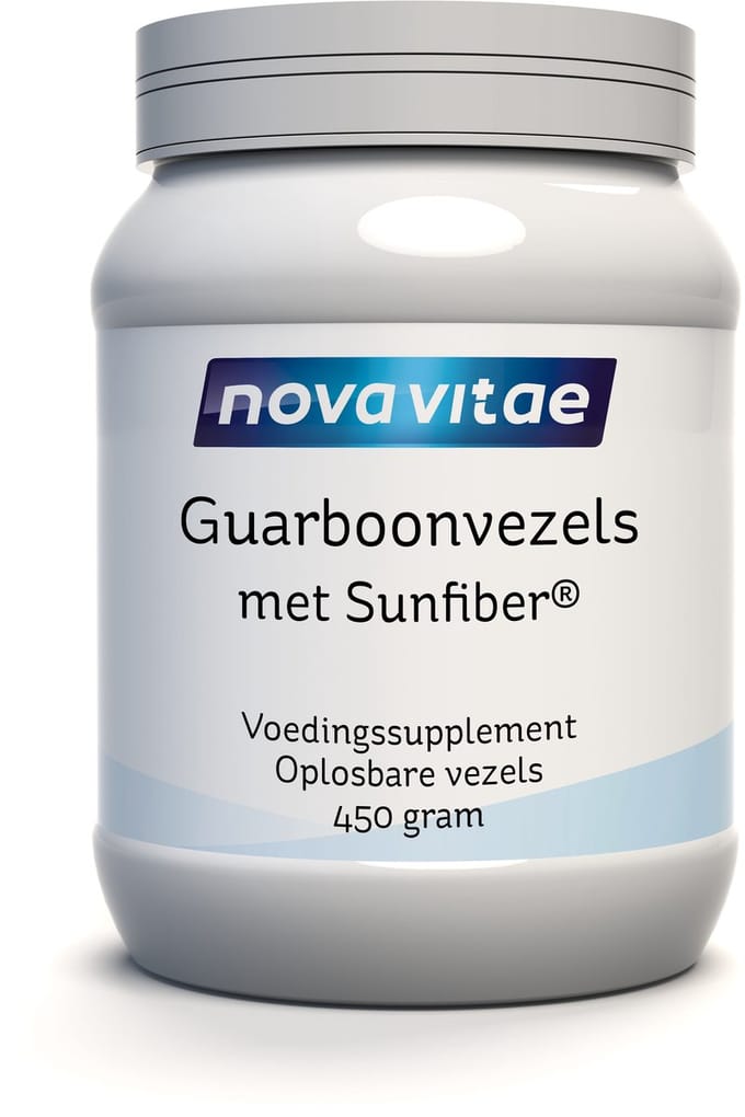 Nova Vitae - Guarboonvezels - Non-GMO - met Sunfiber - oplosbare vezels - prebioticum - 450 - gram