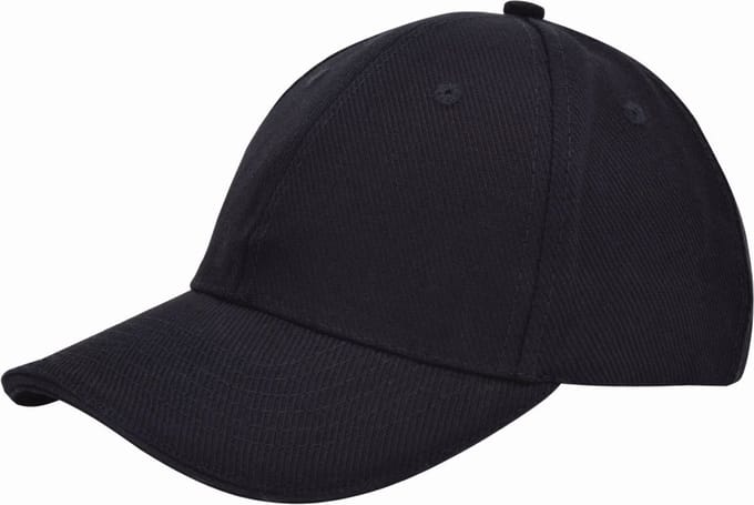 Benza luxe canvas sandwich Baseballcap - Pet - Zwart