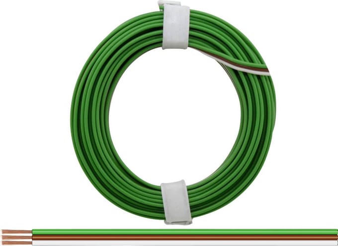 Donau Elektronik 318-5 Draad 3 x 0.14 mm² Groen, Bruin, Wit 5 m