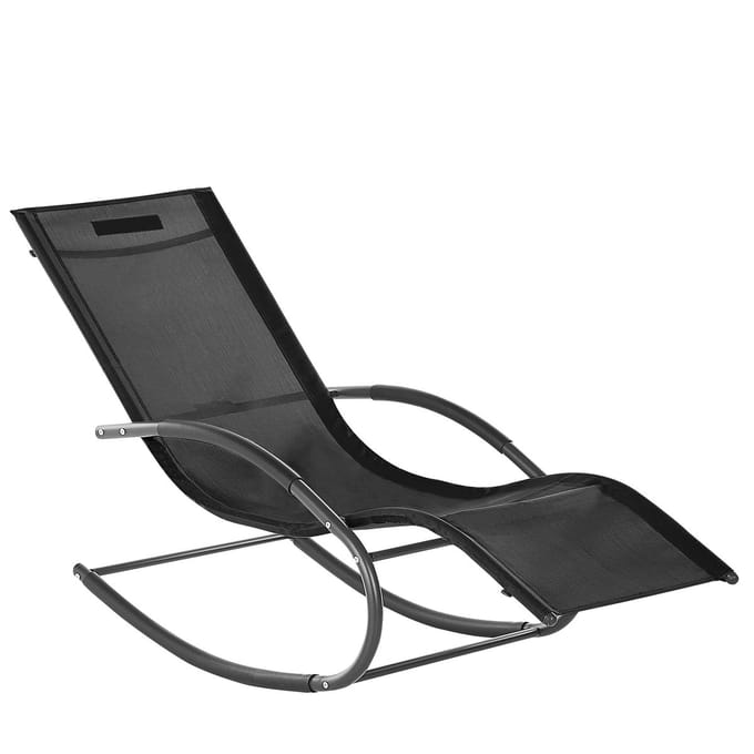 CARANO II - Strandstoel - Zwart - Staal