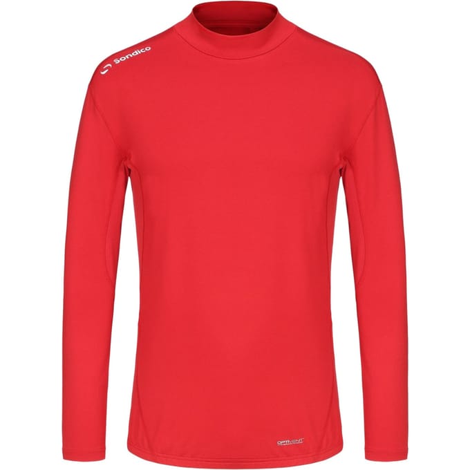 Sondico Heren-basislaagshirt met hoge kraag (Rood)