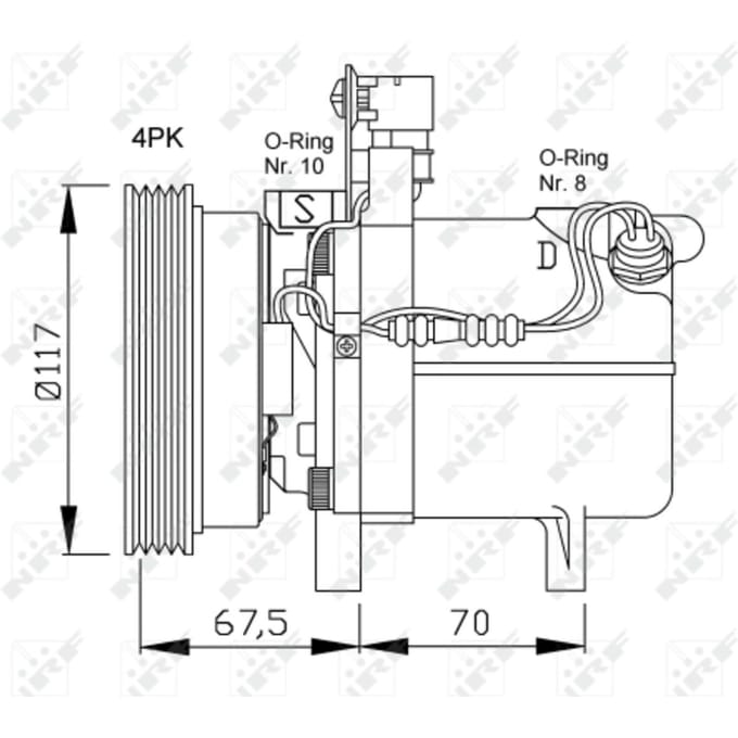 Compressor, airconditioner NRF 32055