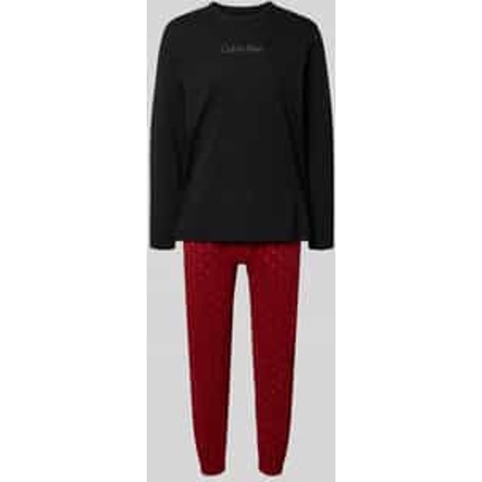 Pyjama met logomotief en labelstitching