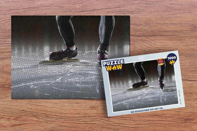 Puzzel De schaatser op het ijs - Legpuzzel - Puzzel 1000 stukjes volwassenen