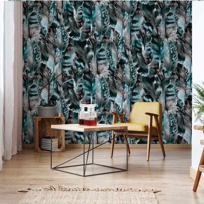 Fotobehang - Vlies Behang - Veren - 416 x 290 cm