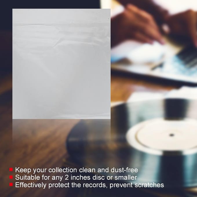 50 stuks 12 inch Vinyl Plaat Buitenhoes Herbruikbare Beschermende Opbergzak Hoezen Accessoires white