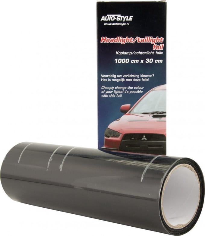 AutoStyle Koplamp-/achterlicht folie - Mat Zwart - 1000x30 cm