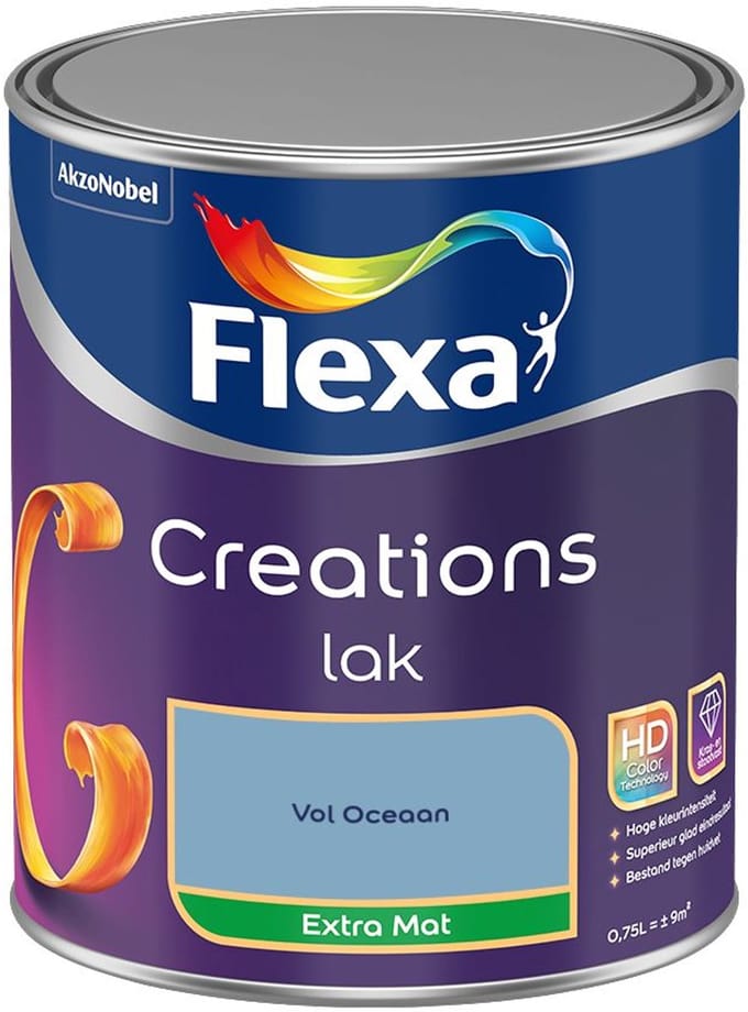 Flexa - Creations Lak Extra Mat - Vol Oceaan - Mengverf - 750 Ml
