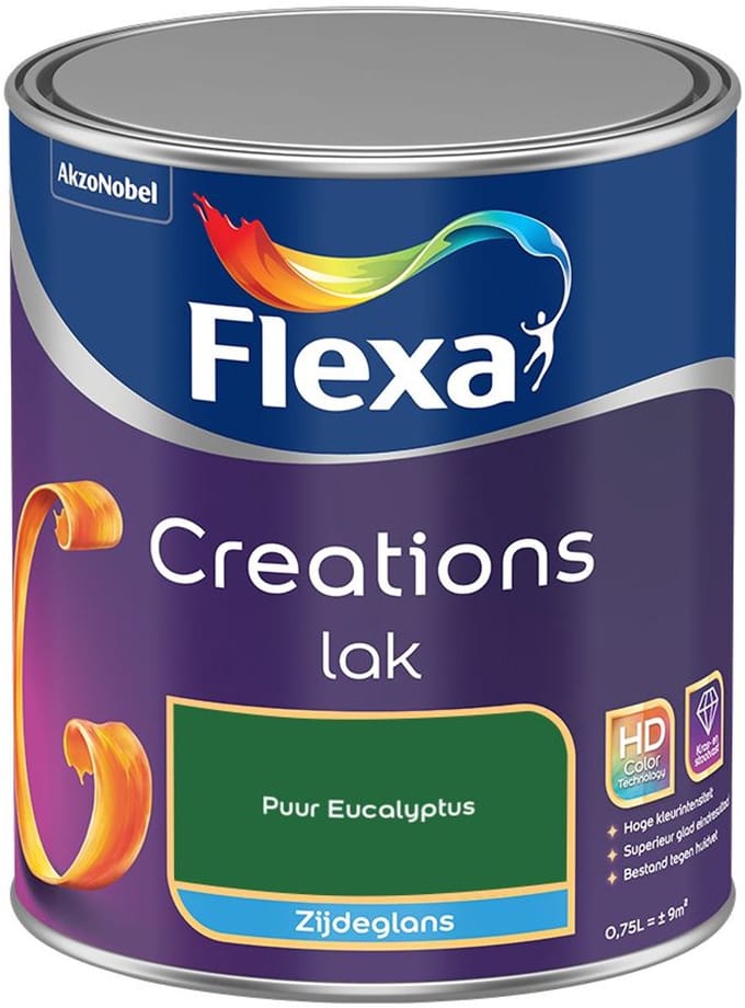 Flexa - Creations Lak Zijdeglans - Puur Eucalyptus - Mengverf - 750 Ml