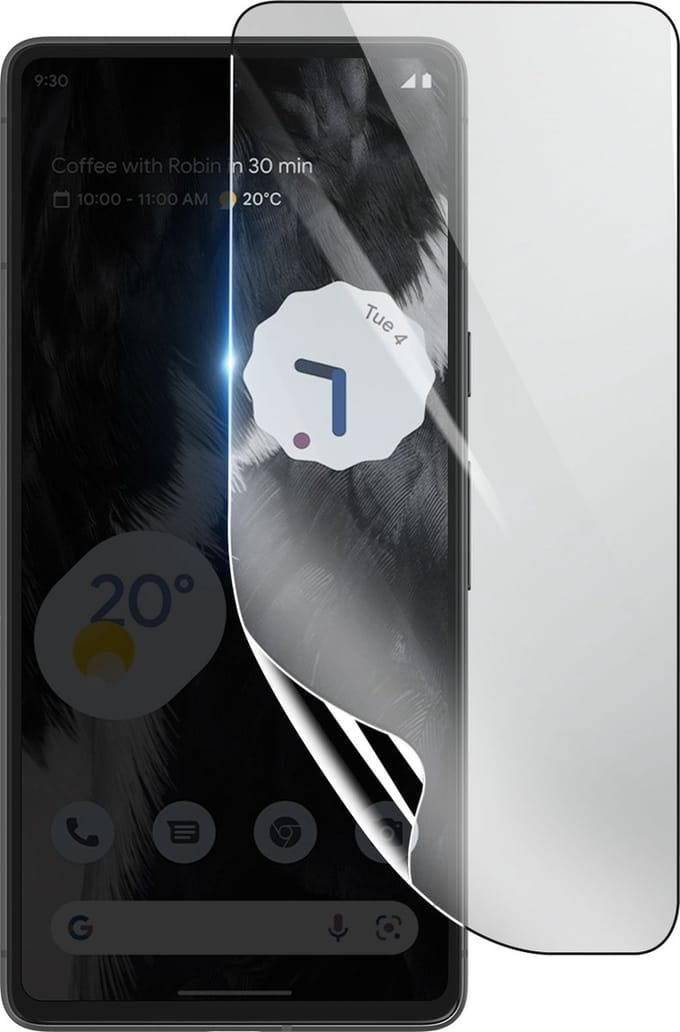3mk, Geschikt voor Google Pixel 7, Schokbestendige Hydrogel Screenprotector, Transparant
