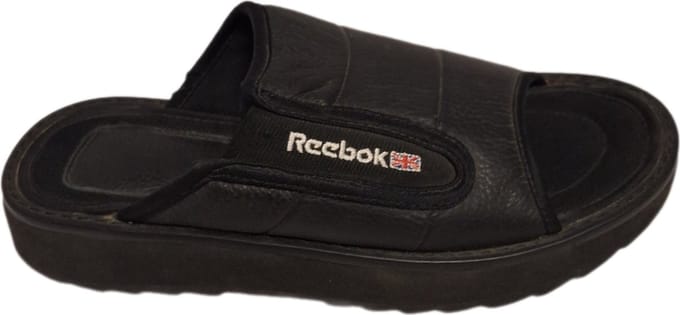 REEBOK-SLIPPER-CLASSIC/SLIDE-BLACK-LEER-SIZE 38