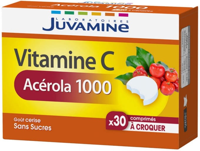 Juvamine Vitamine C Acerola 1000 30 Kauwtabletten