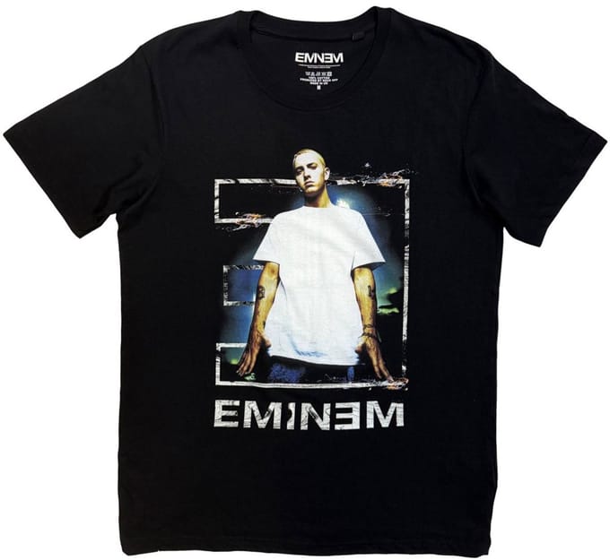 Eminem - Eminem Pose Heren Tshirt - L - Zwart