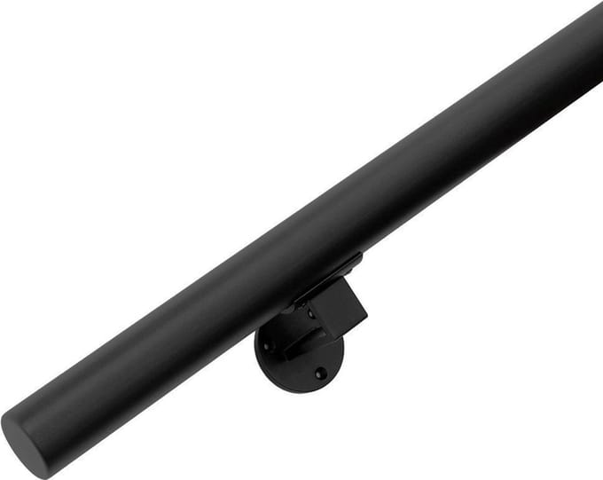 IVOL Zwarte Trapleuning 300 cm met 4 houders