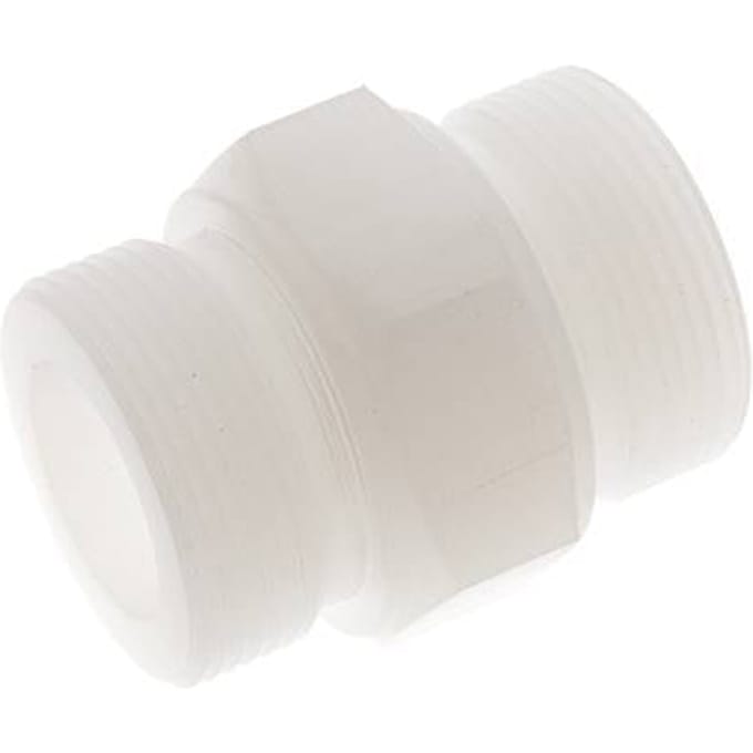 Dubbele Nippel G1 1/2'' PVDF 10bar FDA 55mm Hex